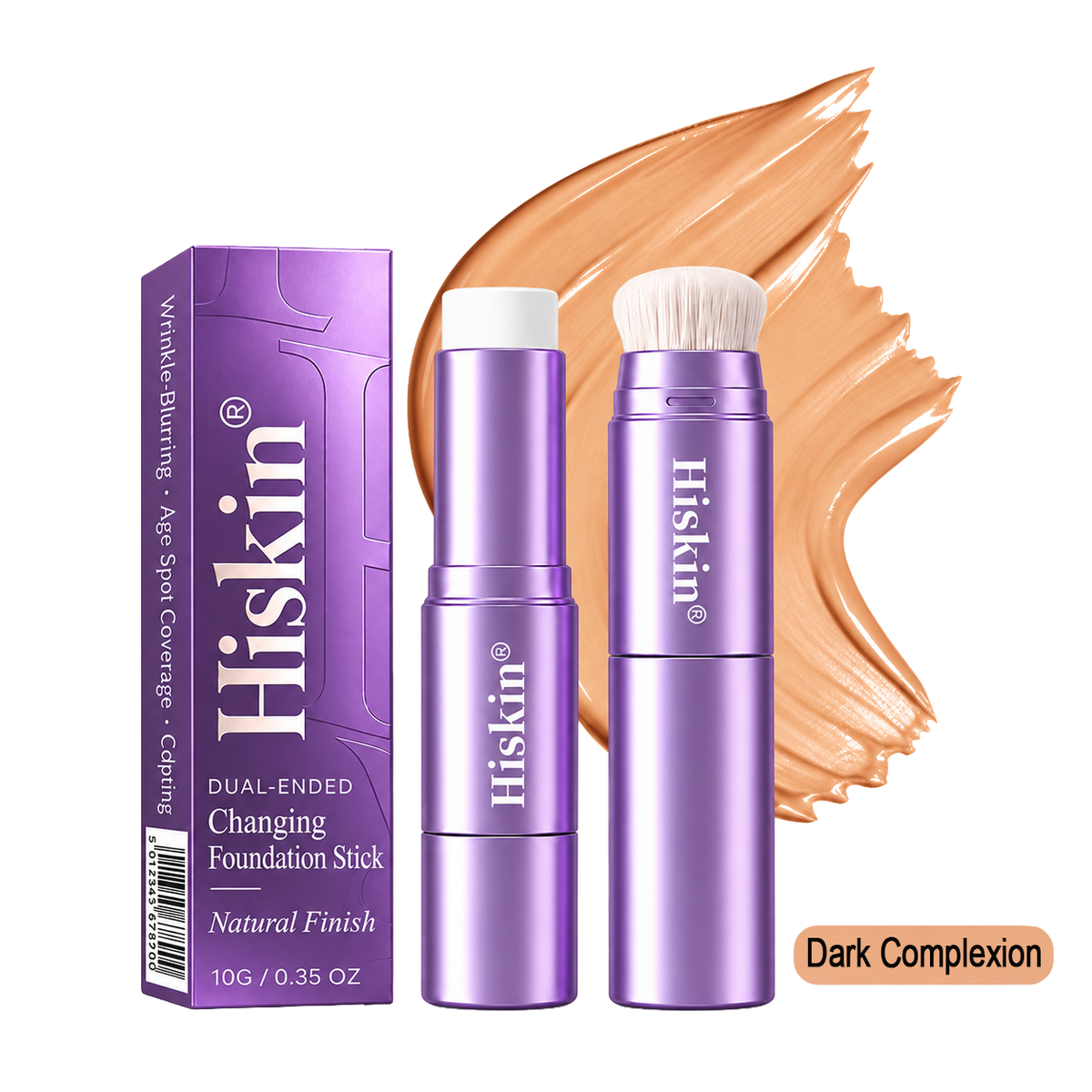 🔥 LAST 2 HOURS · 80% OFF! Hiskin® 2-in-1 Color-Changing Foundation Stick | Conceals Age Spots, Blurs Fine Lines & Hydrates Skin with a Built-In Brush for a Youthful Glow!