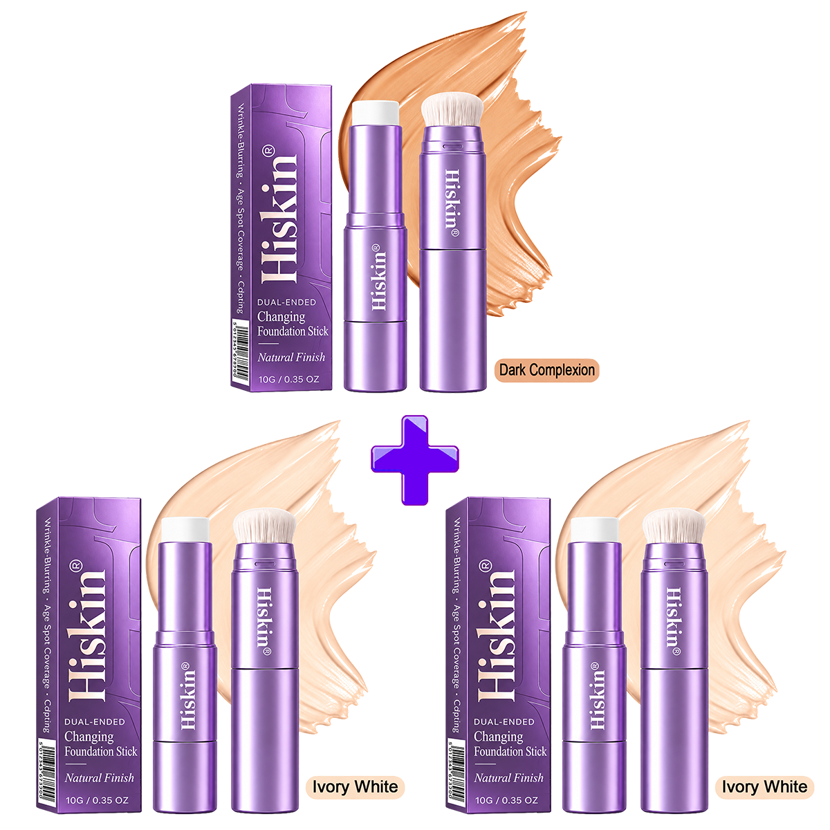 🔥 LAST 2 HOURS · 80% OFF! Hiskin® 2-in-1 Color-Changing Foundation Stick | Conceals Age Spots, Blurs Fine Lines & Hydrates Skin with a Built-In Brush for a Youthful Glow!