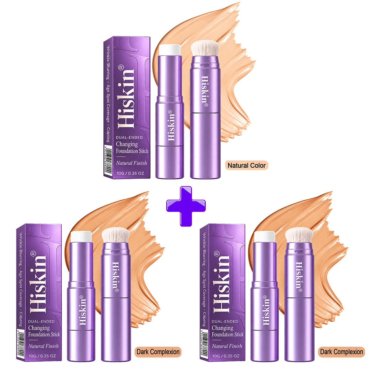 🔥 LAST 2 HOURS · 80% OFF! Hiskin® 2-in-1 Color-Changing Foundation Stick | Conceals Age Spots, Blurs Fine Lines & Hydrates Skin with a Built-In Brush for a Youthful Glow!