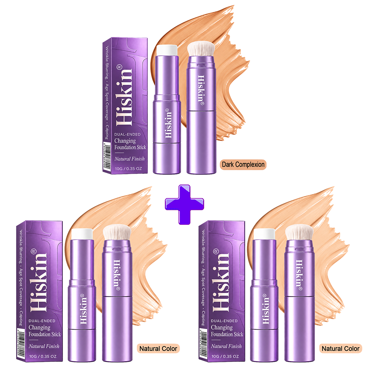 🔥 LAST 2 HOURS · 80% OFF! Hiskin® 2-in-1 Color-Changing Foundation Stick | Conceals Age Spots, Blurs Fine Lines & Hydrates Skin with a Built-In Brush for a Youthful Glow!