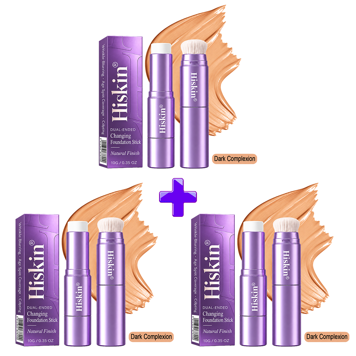🔥 LAST 2 HOURS · 80% OFF! Hiskin® 2-in-1 Color-Changing Foundation Stick | Conceals Age Spots, Blurs Fine Lines & Hydrates Skin with a Built-In Brush for a Youthful Glow!