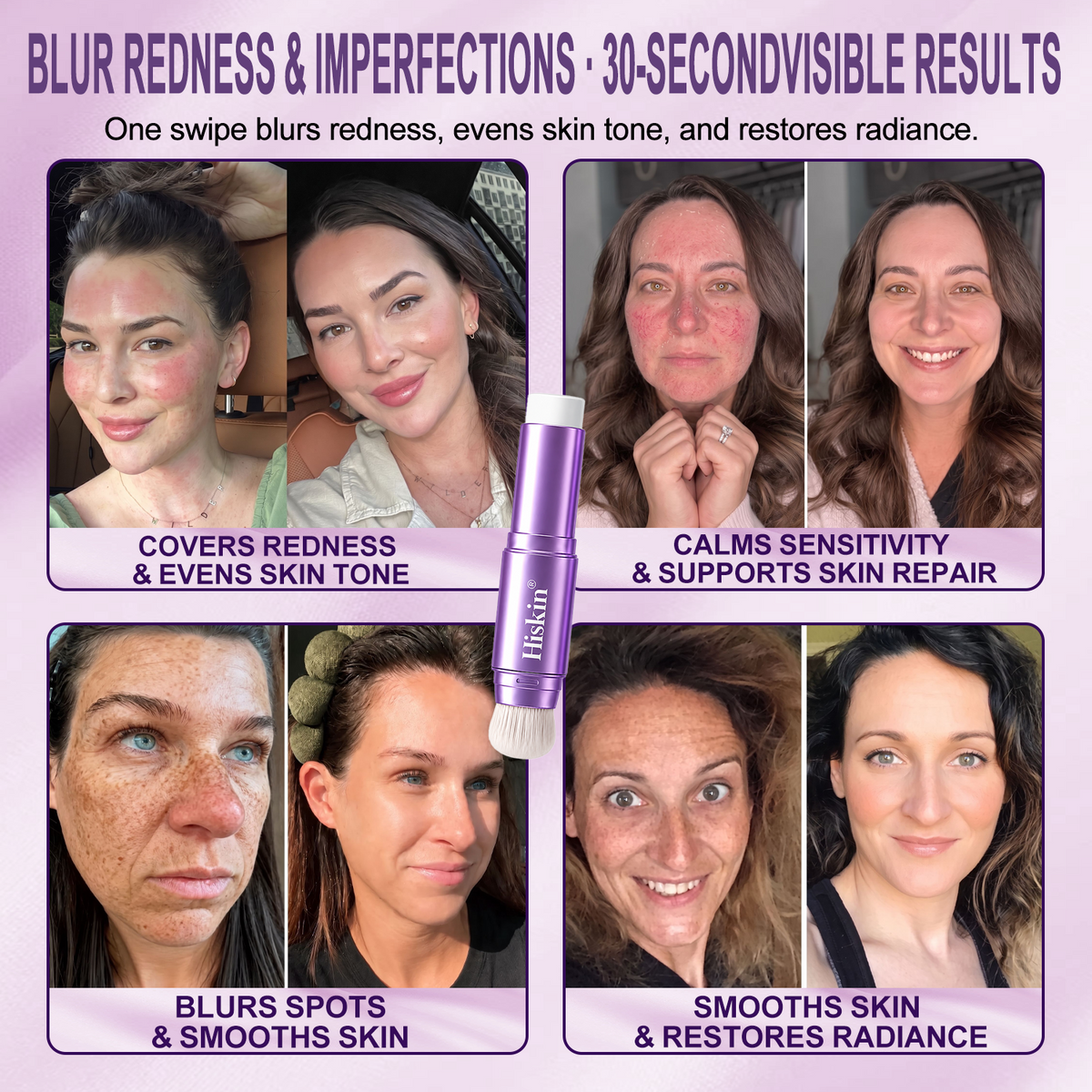 🔥 LAST 2 HOURS · 80% OFF! Hiskin® 2-in-1 Color-Changing Foundation Stick | Conceals Age Spots, Blurs Fine Lines & Hydrates Skin with a Built-In Brush for a Youthful Glow!