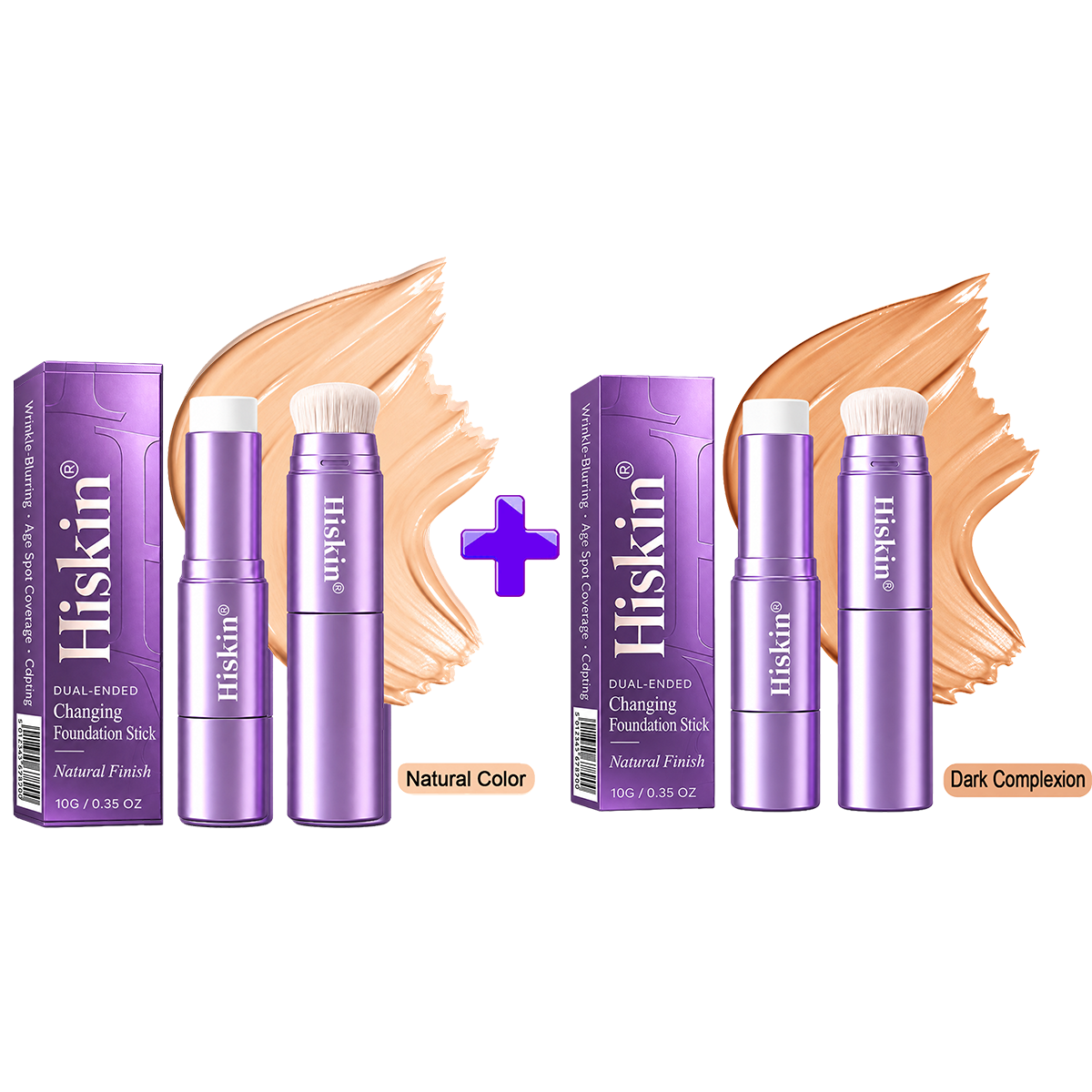 🔥 LAST 2 HOURS · 80% OFF! Hiskin® 2-in-1 Color-Changing Foundation Stick | Conceals Age Spots, Blurs Fine Lines & Hydrates Skin with a Built-In Brush for a Youthful Glow!