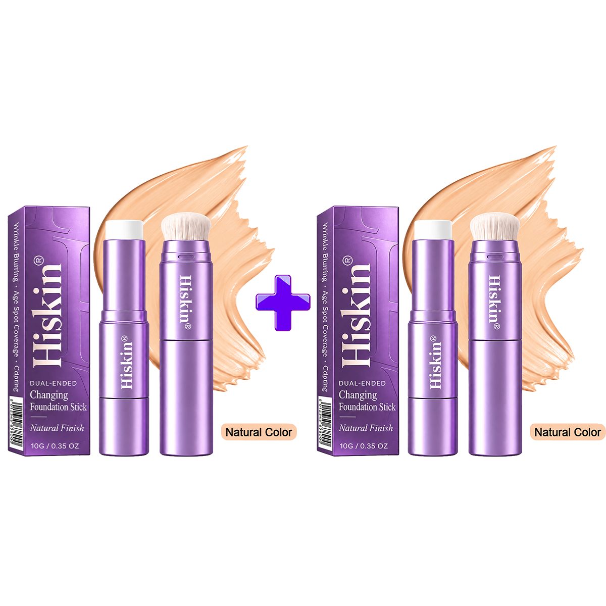 🔥 LAST 2 HOURS · 80% OFF! Hiskin® 2-in-1 Color-Changing Foundation Stick | Conceals Age Spots, Blurs Fine Lines & Hydrates Skin with a Built-In Brush for a Youthful Glow!