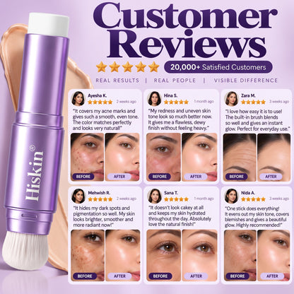 🔥 LAST 2 HOURS · 80% OFF!  Hiskin® 2-in-1 Color-Changing Foundation Stick | Conceals Age Spots, Blurs Fine Lines & Hydrates Skin with a Built-In Brush for a Youthful Glow!