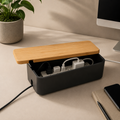 Lumitagecare Bamboo Cable Management Box