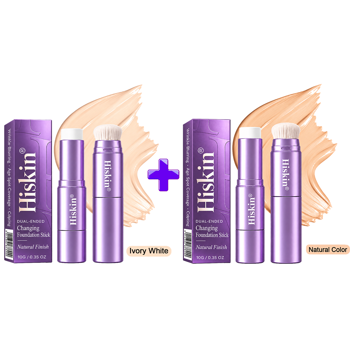 🔥 LAST 2 HOURS · 80% OFF!  Hiskin® 2-in-1 Color-Changing Foundation Stick | Conceals Age Spots, Blurs Fine Lines & Hydrates Skin with a Built-In Brush for a Youthful Glow!